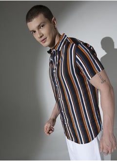 Buy Multicolor Striped Shirt for Men, Oversized Casual Style in UAE