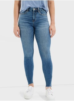 Buy High Waist Ripped Jeans in UAE