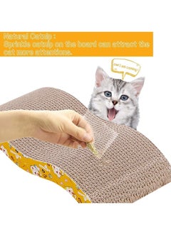 Buy Mumoo Bear Cat Scratching Board, 1 Pack Cat Scratcher Cardboard, Cat Scratch Pad for Indoor Cats, Cat Scratcher Couch Lounge Sofa Bed, Reversible Corrugated, Catnip Included in UAE