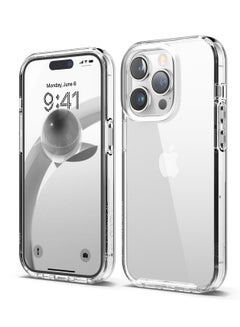 Buy iPhone 14 Pro Case 6.1 inch Shockproof Thin Yellowing Resistant Slim Transparent TPU Phone Cover in UAE