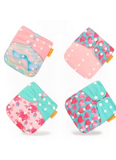 Buy 4pcs Washable Diapers Toddlers Pee Pant Infant Cloth Diapers Reusable Diaper Pants Potty Training Underwear Newborn Diapers Unisex Diapers Four Piece Set Polyester Dry Baby in UAE