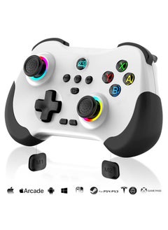 Buy Mobile Gaming Controller for iPad/iPhone/Tablet, Cloud Controller Remote Joystick for iOS/Android, Wireless Switch Controller with Macro Buttons/Hall-Rocker/Hall-Trigger/Dual Vibration (White) in Saudi Arabia