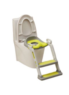 Buy Potty Training Seat with Step Stool Ladder Stable and Anti-Slip Potty Seat Comfortable with Splash Guard, Potty Training Toilet for Kids Boys Girls aged 1-7 GREEN in UAE