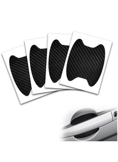 Buy 4 PCS Car Door Handle Sticker, Anti-Scratch Car Door Handle Stickers Set, Carbon Fiber Stickers,  Non-Marking Auto Door Handle Protective Film, Universal for Most Car Handles (Black) in Saudi Arabia