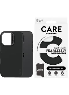 اشتري CARE by PanzerGlass® Phone Case for Apple iPhone 16 Pro Black Slim Design, Fashion Elegant Look, Enhanced Camera Protection, Recycled Materials, Seamless MagSafe Compatibility في الامارات