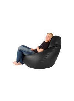 Buy COMFY BLACK LARGE PVC ADULT BEAN BAG WITH VIRGIN POLYSTYRENE FILLING in UAE