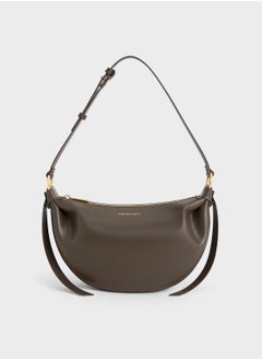 اشتري CHARLES & KEITH  Shoulder Bag & Crossbody Bag Calla Half-Moon Bag - Dark Moss في الامارات