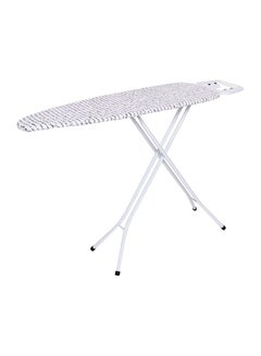 Buy Reliable And Adjustable Ironing Board Stand with Press Holder Fordable Height 90x30cm (White) in UAE