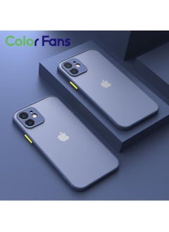 Buy Luxury Matte Transparent TPU Square Phone Case for iPhone 11 Blue in Saudi Arabia