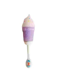 Buy Lovely ice cream shaped Children's toothbrush with tooth protection small head anti-skid handle soft hair for kids age 1-6Years in Saudi Arabia