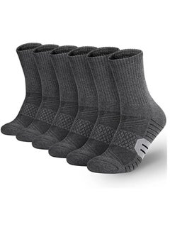 اشتري Cotton Socks, 3 Pair Running Socks, Sport Athletic Hiking Socks for Men Women, with Cushion Heavy Duty Work Boot Socks في الامارات