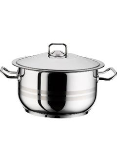 Buy Gastro Stainless Steel Casserole with Lid Silver 28 x 18 cm 3TTCLK1128007 in Saudi Arabia