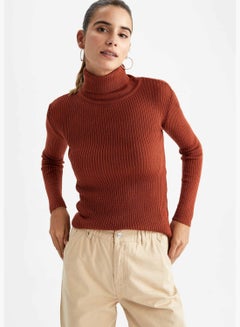 Buy Woman Slim Fit Tricot Pullover in Saudi Arabia