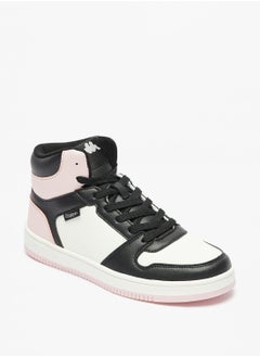 Buy Womens Colourblock Lace Up High Top Sneakers in UAE