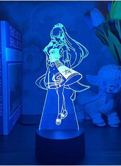 Buy Anime Lamp Genshin Impact Figure Night Light 3D Illusion Game Light for Bedroom Decor LED Light Atmosphere Bedside Kids Remote Control Kamisato in UAE