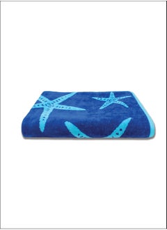 Buy BEACH TOWEL - Cotton Beach Towel Beach Blanket 90 Cm x 170 Cm 400 GSM - Star Design in UAE