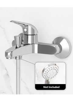 اشتري Bath Shower Mixer, Single Lever Shower and Bathroom Fixtures, Wall Mounted Brass Shower Faucet for Cold and Hot Water في الامارات