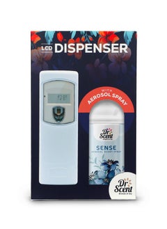 Buy Dr Scent Breeze of Joy, Combo | Automatic Air Freshener Spray Dispenser LCD with 300 ml Aerosol Spray Refill | Long-Lasting Fragrance for Home & Office. (Sense) in UAE