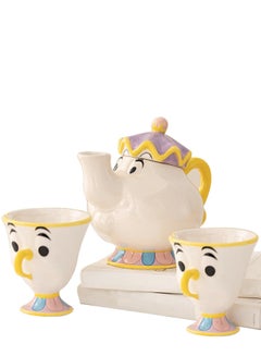 Buy Beauty And The Beast Tea Set Mrs Potts shape Cup ,1 pot 2 cups Porcelain. in Egypt