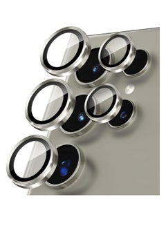 Buy Camera Lens Glass Protector With Ring For Samsung Galaxy S24 Ultra - Titanium Gray in Saudi Arabia