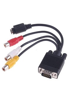 Buy PC VGA to S-Video AV RCA TV Out Converter Adapter Cable (C614) in UAE