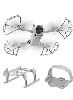 Buy 3-in-1 Propeller Guard Holder Strap Drone Landing Gear for DJI Mini 3 Pro RC Accessories Protect in Good in UAE