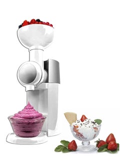 Buy Ice Cream Maker for Frozen Fruit, DIY Soft Serve Sherbet, Smoothie, Frozen Yogurt, BPA Free, No Additives and Artificial Colors, Dessert Machine for Home, Party and Kids (White) in UAE