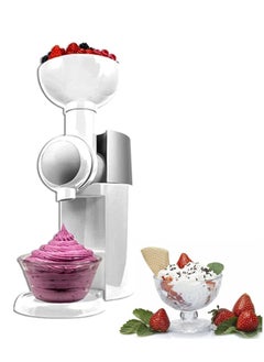 اشتري Ice Cream Maker for Frozen Fruit, DIY Soft Serve Sherbet, Smoothie, Frozen Yogurt, BPA Free, No Additives and Artificial Colors, Dessert Machine for Home, Party and Kids (White) في الامارات