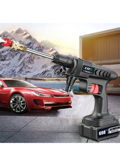 Buy Cordless Pressure Washer, 240w 36bar Wireless High Pressure Car Wash Washer Gun, 30000mAh Foam Generator Water Gun Spray Cleaner, Car Washing Machine in Saudi Arabia