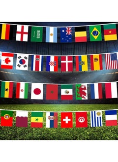 Buy World Cup 2022 Banner World Flags World Cup 2022 All 32 Participating National Teams Flags in Hand for World Cup 2022 Decroations Flags for Match Football Party Restaurant Bar Decoration in UAE