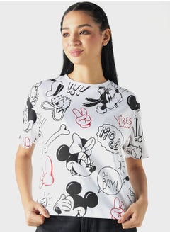 Buy Mickey Mouse Printed T-Shirt in UAE