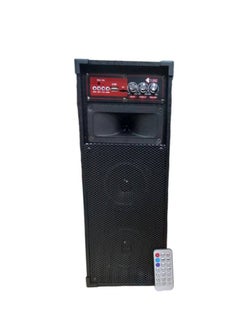 اشتري subwoofer 4 inch double with remote control contains a usb port, a memory card, bluetooth, audio input and an input to connect to the computer made from metal في مصر