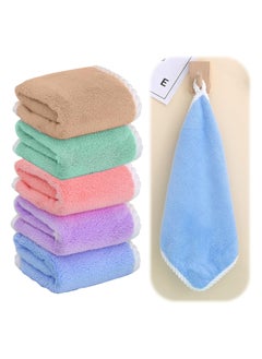 Buy Baby Flannel Wash Face Cloths, 5 Pack Reusable Muslin Cloths for Baby, Super Soft and Gentle on Skin, for Babies and Adults Wipeing and Well Great Face Wash Remove Makeup Remove Dirt 30 * 30cm in Saudi Arabia