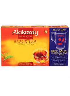 اشتري Alokozay 100 Percent Pure Ceylon Black Tea , 100 Tea Bags With Free Mug في الامارات