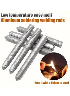 Buy Powder Cored Welding Aluminum Rod Low Temperature Easy Melt (Just Need a Lighter Aluminum Soldering Welding Rods for Stainless Steel Water Tank Plastic Welding Strip in UAE