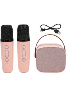 اشتري Mini Karaoke Machine for Kids Portable Bluetooth Karaoke Speaker with 2 Wireless Microphones and Led Lights for Home Party Birthday Gifts for Boys/Girls في الامارات