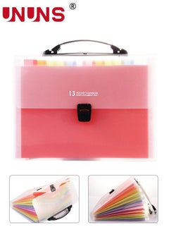 Buy Organizer File Folders,13 Pockets Files Storage Organiser,A4 Letter Size Paper Document Receipt Organizer,Accordion Filing Folder For Classroom,Home,Office And Travel in UAE