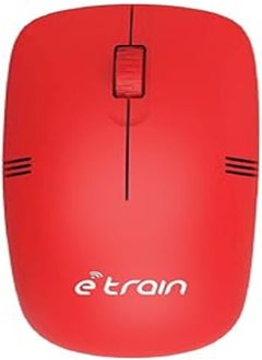 Buy E-train (MO10R) Wireless Optical Mouse 1200DPI - Red in Egypt