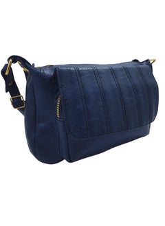 اشتري TO 3010 LEATHER WOMEN’S, SHOULDER BAG, CROSS BODY BAG WITH DETACHABLE STRAP, MODERN AND ELEGANT DESIGN, DIMENSIONS 20*27*13 CM BLUE A في مصر