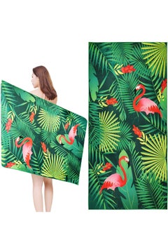 Buy Beach Towel, Quick Dry Sand Free Beach Towel, Lightweight Microfibre Beach, Dry Camping Towels, Hawaiian Pool Towel for Travel, Swimming, Holiday(Green, 160 x 80cm) in Saudi Arabia