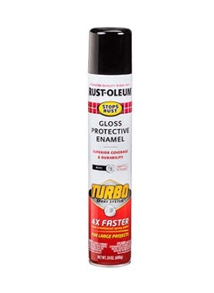 اشتري Rust-Oleum Stops Rust Gloss Protective Enamel with Turbo Spray System Black في الامارات