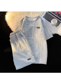 اشتري Mens Casual Summer Cool Outfit Set gray suit في الامارات