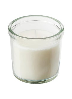 Buy Scented Candle In Glass Vanilla Light Beige 20 Hr in Saudi Arabia