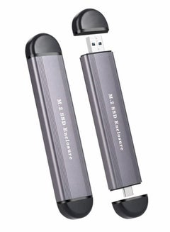 اشتري M.2 SSD Enclosure Adapter, NVME/SATA Dual Protocol Adapter Case with USB C 3.1/3.2 Gen 2 and USB A في الامارات