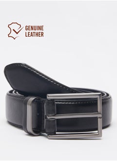 Buy Men's Solid Belt with Pin Buckle Closure in Saudi Arabia