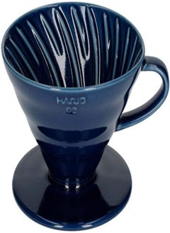 اشتري Hario V60-02 Ceramic Coffee Dripper/Pour over - Indigo Blue في الامارات