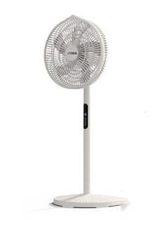 Buy Pedestal Stand Fan 5 Blade With Remote Control 16 Inch 60W CYSF-1731 White in UAE