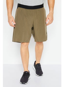 اشتري Men Sportswear Fit Training Short, Olive/Black في الامارات