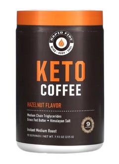 Buy Keto Coffee  Hazelnut  Instant  Medium Roast  7.93 oz  225 g in UAE