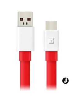 اشتري "New Warp Fast Charge Type-C Cable – Red/White, Quick Charging for OnePlus & USB-C Devices" في الامارات